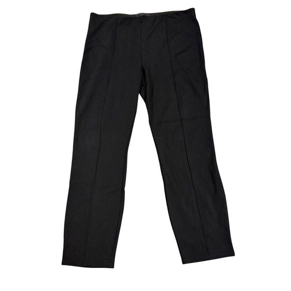 The Row Pants - The Row Womens Black Slim Pull On Trousers M Seam Detail AA304 Made USA